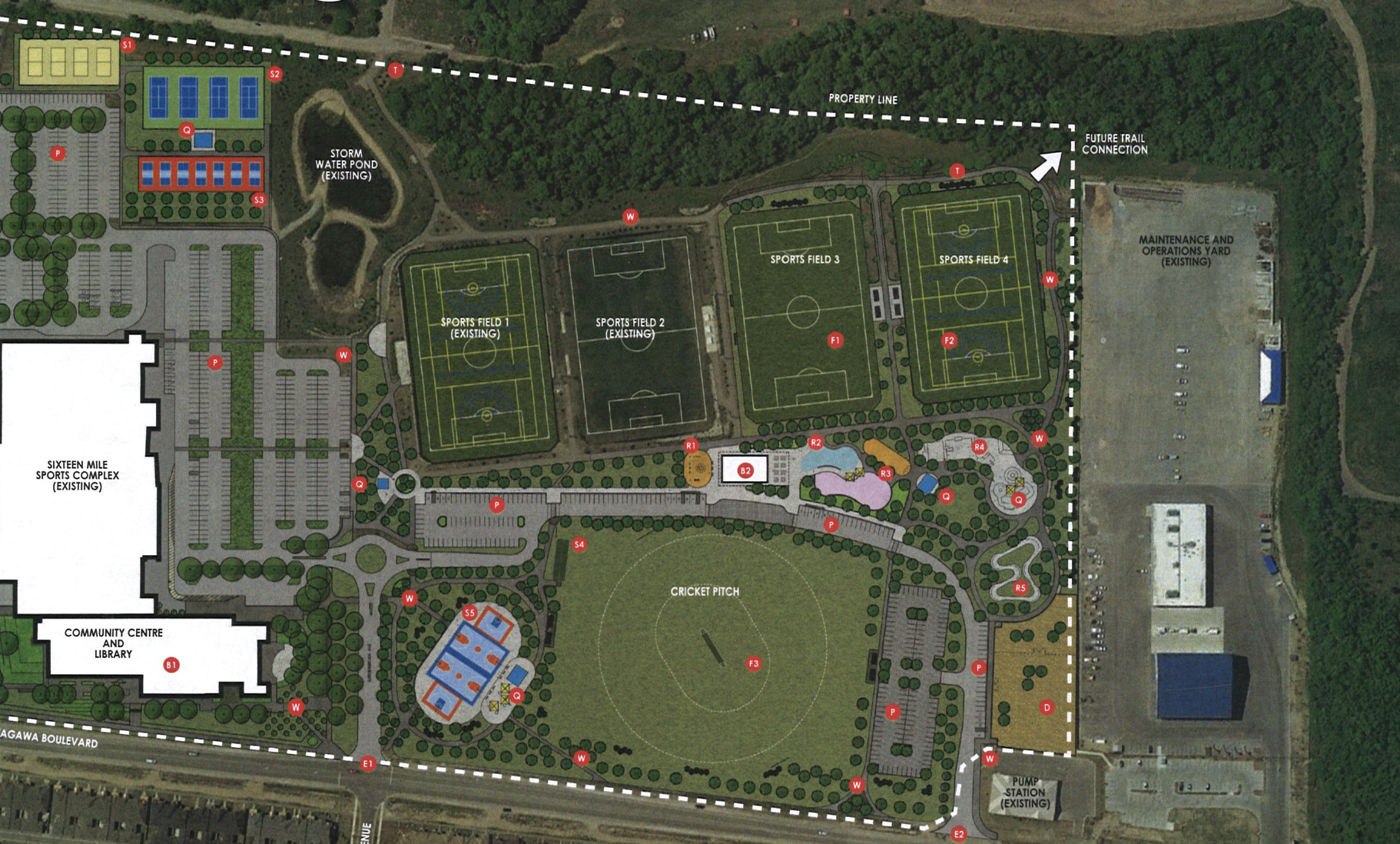 Cricket Field location by 16 Mile Sports Complex | Town of Oakville